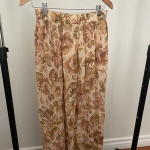 Jones New York Tan Floral Trousers